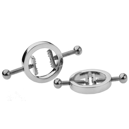 BDSM Metal Adjustable Nipple Clamps Set – Intense Sensory Stimulation for Couples & Kinky Play