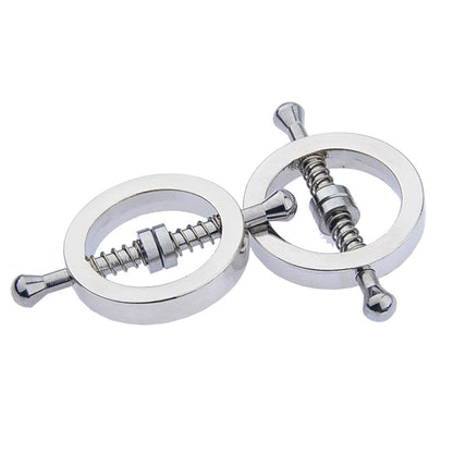 BDSM Metal Adjustable Nipple Clamps Set – Intense Sensory Stimulation for Couples & Kinky Play