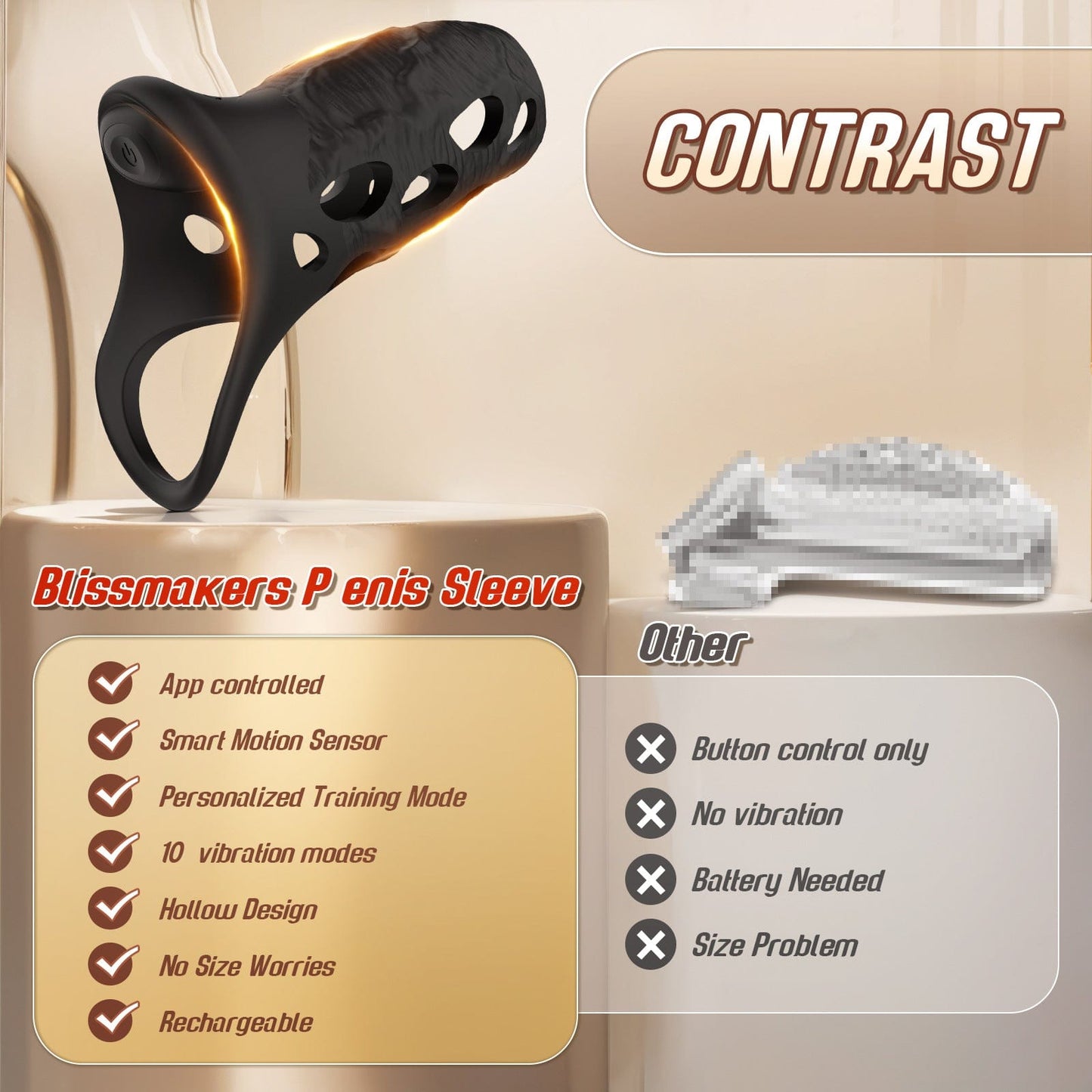 Quusvik – App-Controlled Dragon-Themed Penis Vibration Sleeve