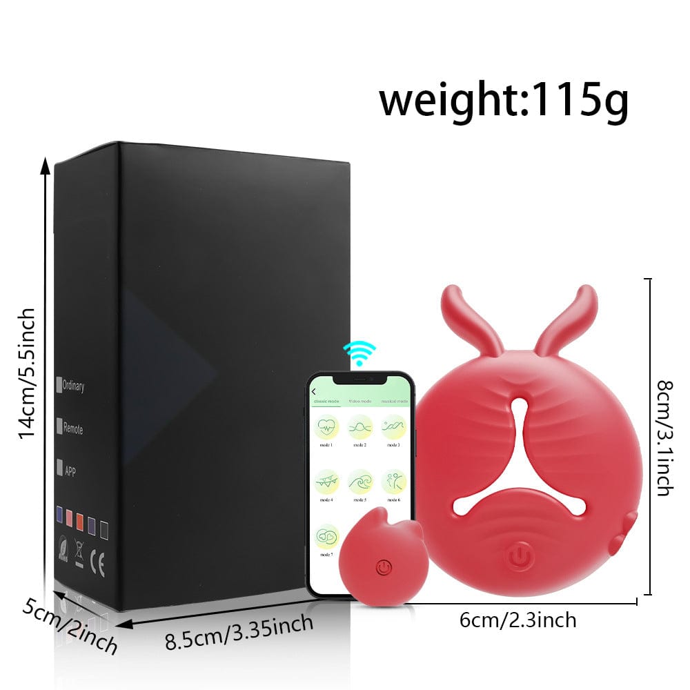 Quusvik Rabbit Vibrating Nipple Clamps - Smart App & Remote Control BDSM Toy