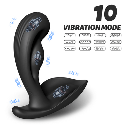 Quusvik Prostate Massager – 3 Motors, 10 Vibration Modes, Remote Control