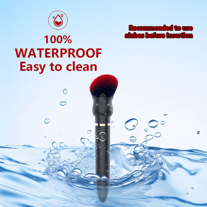 Discreet Makeup Brush Vibrator – 10 Frequency Rechargeable Mini Wand for On-the-Go Pleasure