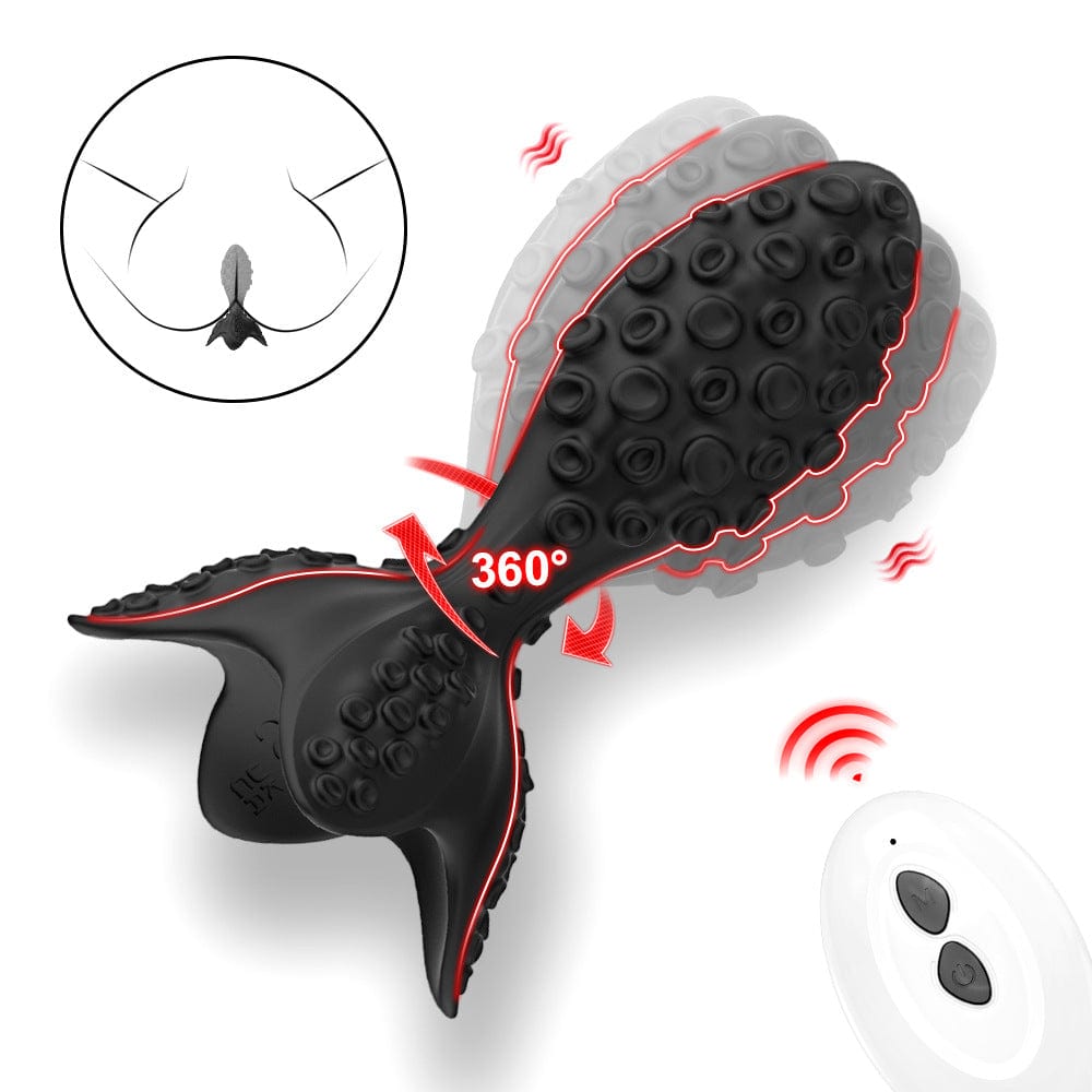Convex Rotation Vibrating Prostate Butt Plug With Remote Control
