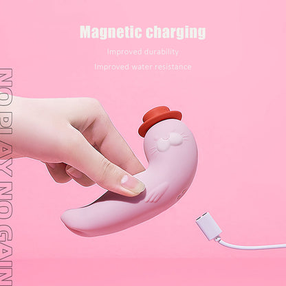 Quusvik - Seal Kiss Dual-Stimulation Toy｜Cute Design｜5 Suction Modes + 10 Vibration Patterns