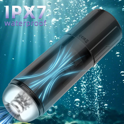 Quusvik 2-in-1 Auto Suction Male Masturbator – 9 Suction & 9 Vibration Modes, IPX7 Waterproof, LED Display, RGB Lights