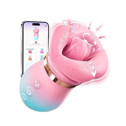 Quusvik - Realistic Mouth Suction Vibrator | Multi-Frequency Licking & Suction | APP Controlled