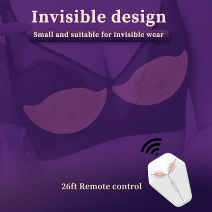 Quusvik Invisible Wearable Breast Vibrator with Remote Control