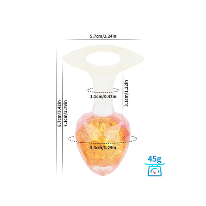 Quusvik Diamond Crystal Rainbow Butt Plug – 3 Sizes, Sensory Glass Beads, Discreet Wear, Body-Safe Silicone