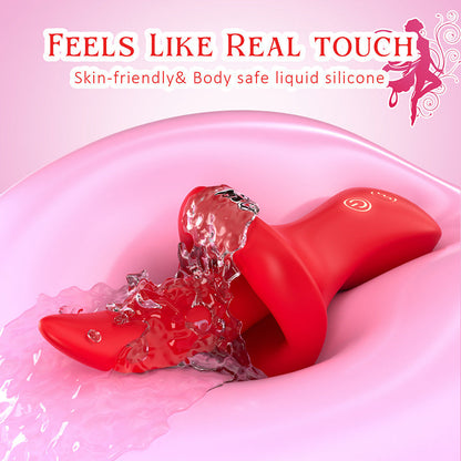 Quusvik Big Mouth Clitoris Suction & G-Spot Vibrator with 10 Tongue Licking Modes