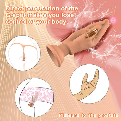 Finger Shaped Vibrating Anal Plug – 10 Modes, Suction Cup Base, Waterproof & Portable