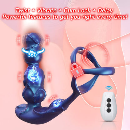 Male 360° Rotation Vibration Prostate Penetration Massager