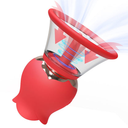 3-in-1 Rose Vacuum Sucking Nipple & Clitoris Stimulator – 3 Interchangeable Heads