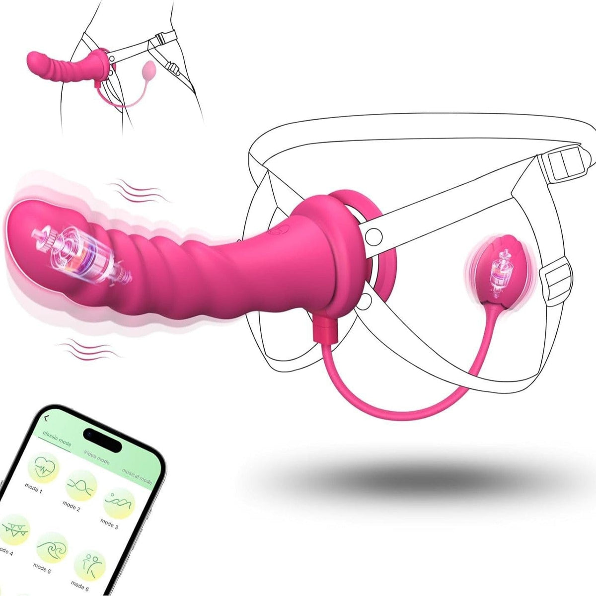 8.46'' Lesbians Silicone Vibrator Double Head Dildo Masturbation Vibrator
