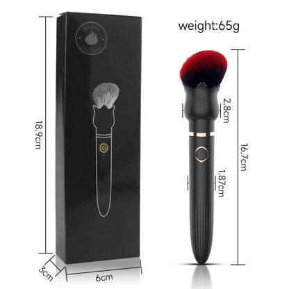 Discreet Makeup Brush Vibrator – 10 Frequency Rechargeable Mini Wand for On-the-Go Pleasure