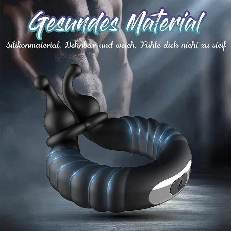 Quusvik - Vibrating Dual Penis Ring Dildo Stretchy Cock Ring