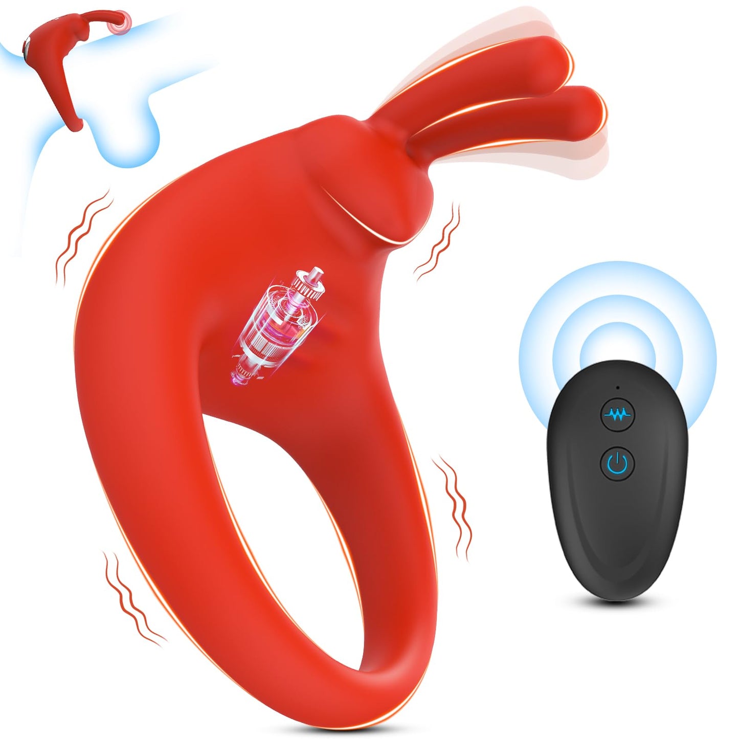 Quusvik - Rabbit Vibrating Cock Ring Adult Sex Toys with Clitoral Vibrator