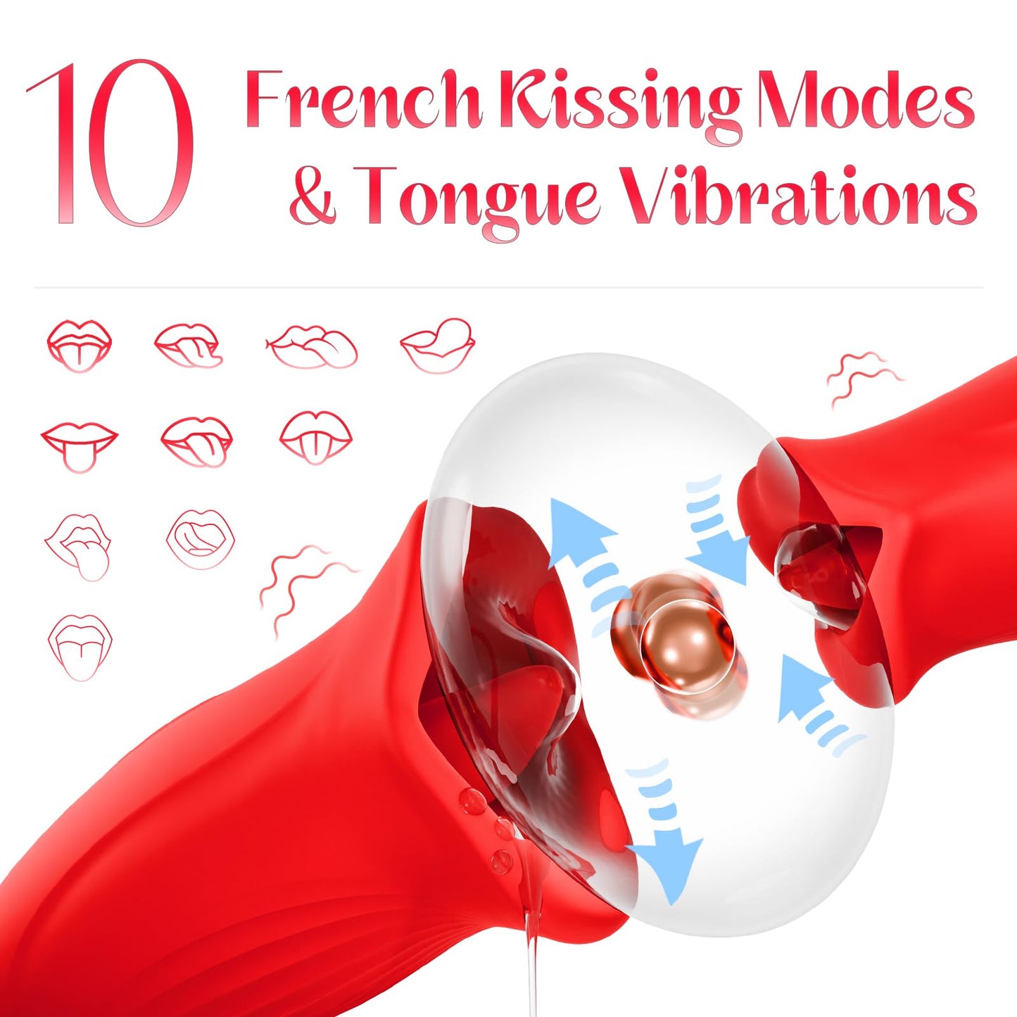 Quusvik - Rose Muncher Lip Tongue Suction Vibrator With Patting Dildo Vibrator