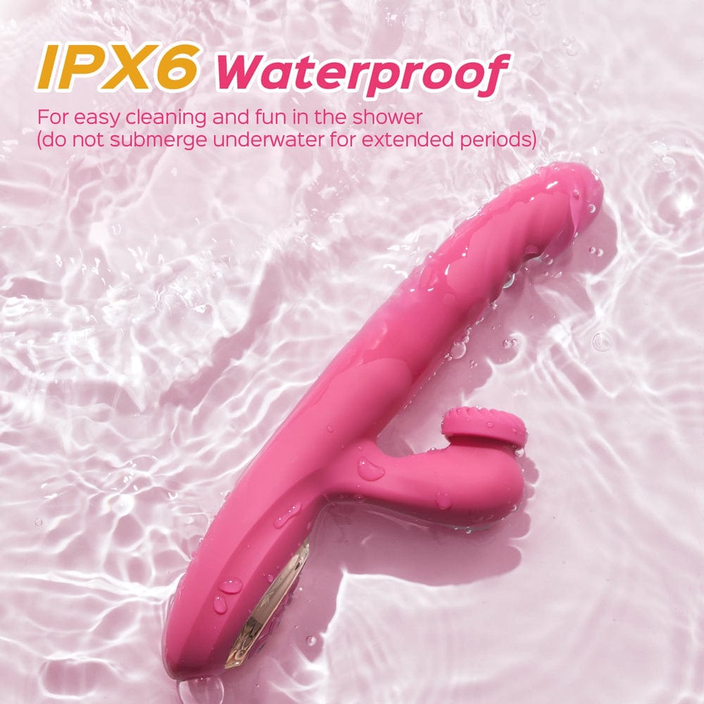 Quusvik Whirlwind G-Spot & Clitoral Vibrator – 3 Thrusting, 7 Vibration & 7 Rotation Modes, IPX6 Waterproof