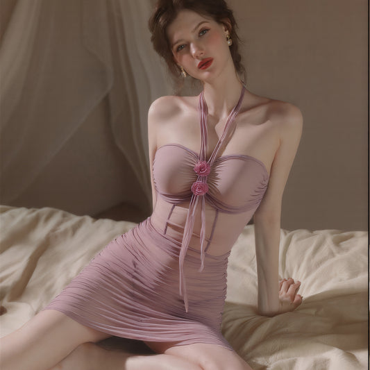 Sexy Lace Ruffled See-through Tight Bodycon Skirt