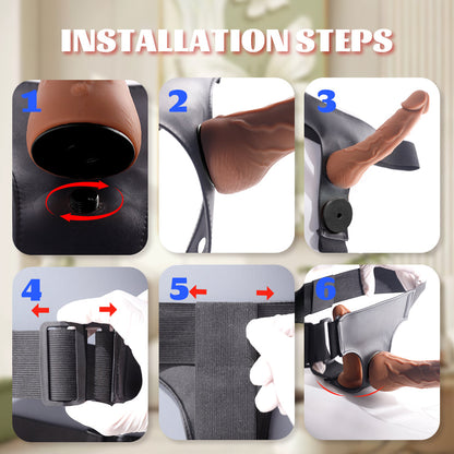 Quusvik Wearable Double-Headed Thrusting Dildo Vibrator – USB Rechargeable, Soft Silicone