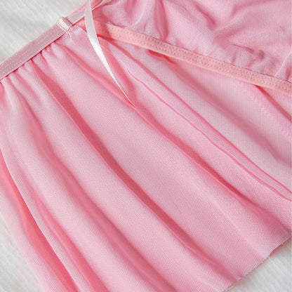 Plus Size Sheer Lace Bikini Lingerie With Underwire