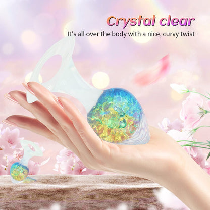 Quusvik Love-Shaped Crystal Butt Plug – Weighted Anal Plug for G-Spot & Prostate Stimulation, 3 Sizes, O-Ring Base, Liquid Silicone