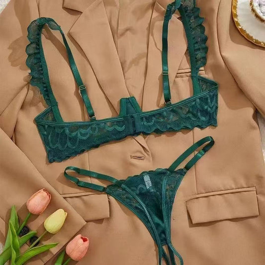 See-through Lace Sexy Bra Set