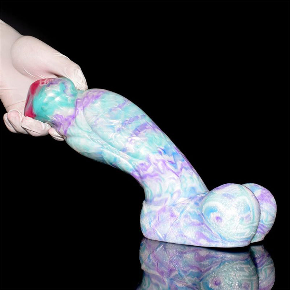 Colorful Soft Mushroom Head Silicone Artificial Dildo