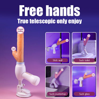 Automatischer Stoßdildo-Vibrator | Saugnapf-Vibrator mit 10 Geschwindigkeiten für Frauen quusvik