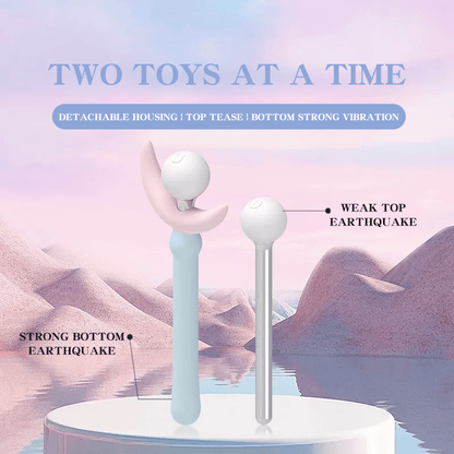 Quusvik Princess Wand Vibrator – 10-Mode Detachable Clit Stimulator, IPX7 Waterproof, Quiet & Rechargeable