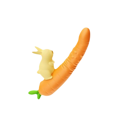 Cute Rabbit & Carrot Modular Suction & Heated Vibrating Wand Set