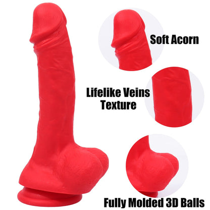 Long Silicone Dildo – Body-Safe, Multi-Color, Waterproof & Hypoallergenic
