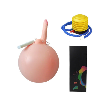 Quusvik - Bouncy Inflatable Sex Ball with Remote-Control Vibrating Realistic Dildo