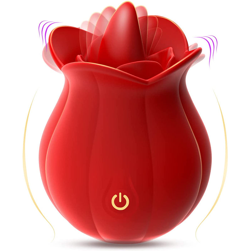 Quusvik 10 Speeds Rose Vibrator With Tongue