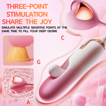 Heart-Shaped Vibrating Egg – 10-Mode Slapping & Vibration, Rechargeable & Discreet
