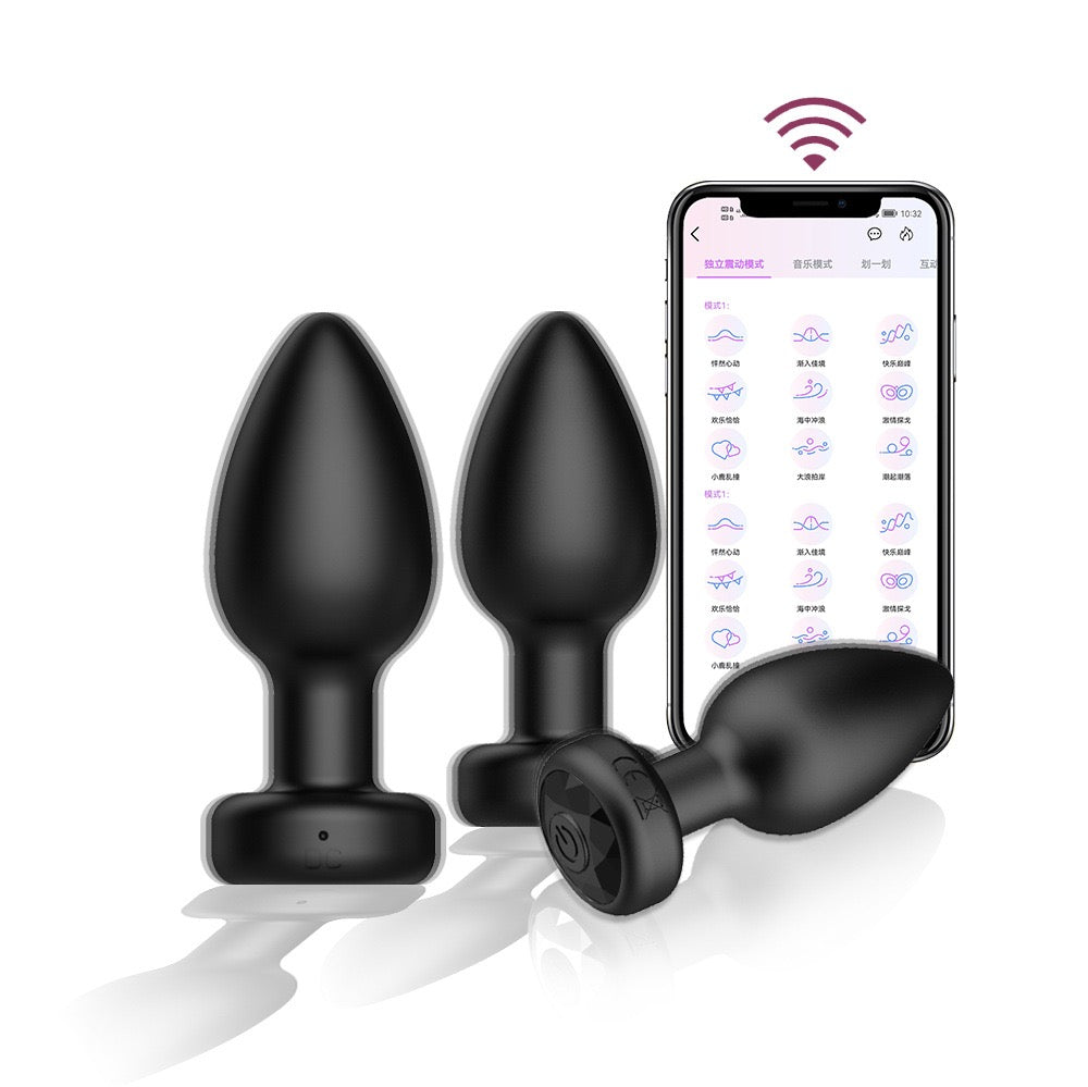 Quusvik - Remote/app controlled vibrating silicone anal plug