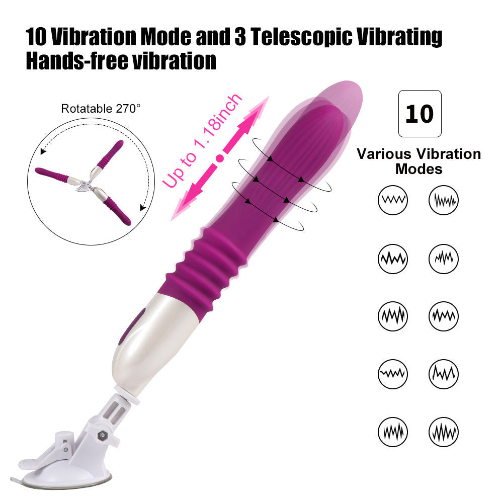 Quusvik -Telescopic Thrusting 10 Frequency Sex Machine for Female