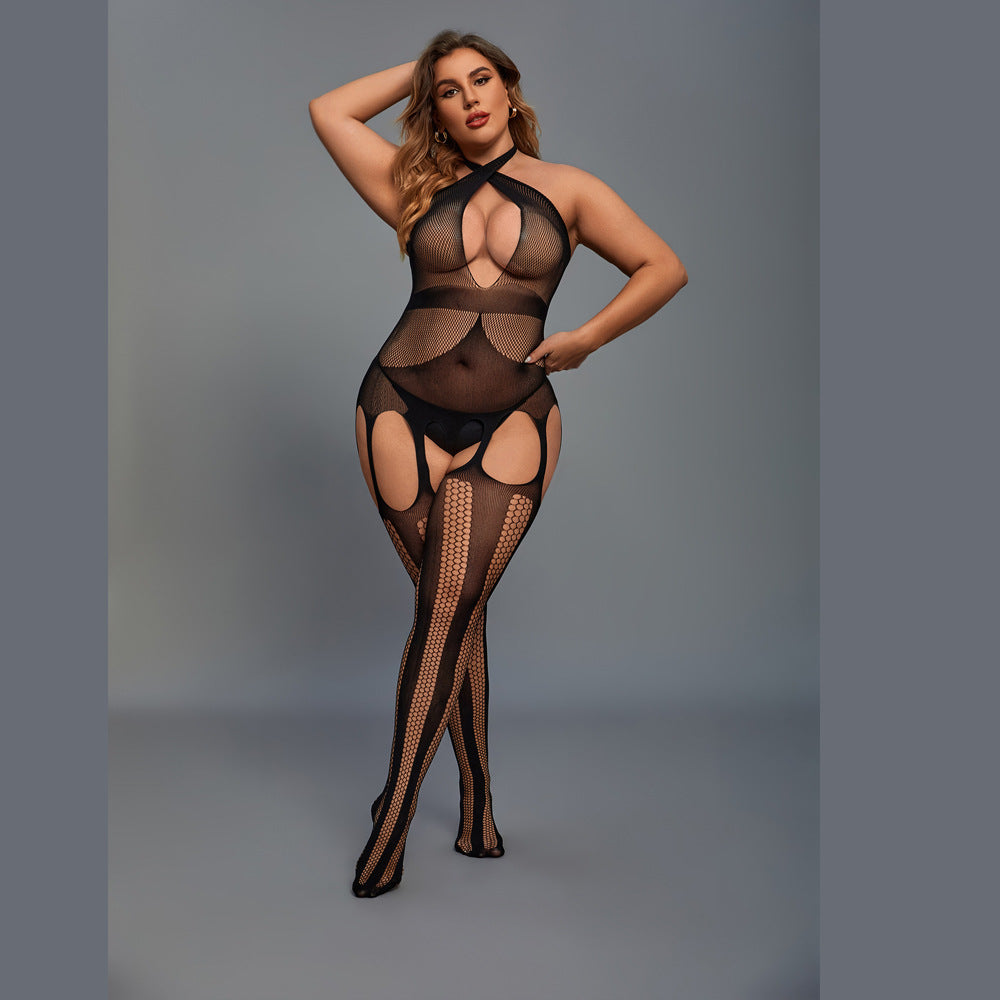 Open Crotch Free off See-through Hollow Sexy Sexy Bustiers & Teddies