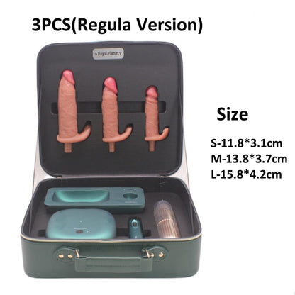 Quusvik Auto Thrusting Sex Machine Set – Remote Control, Telescopic + Vibration, Password Lock Storage Box (3 Set Options)