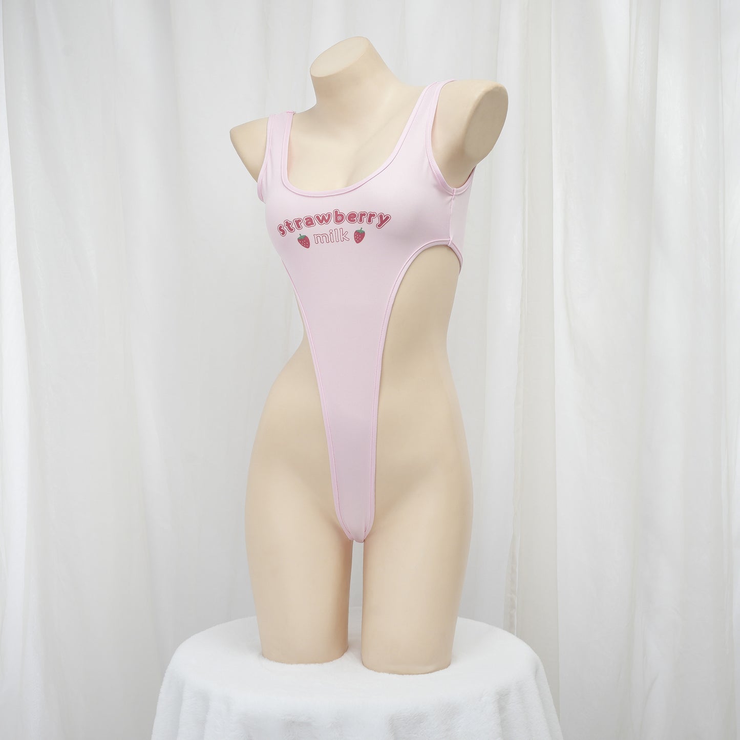 Sexy Strawberry Print High Fork Bikini Sexy Lingerie