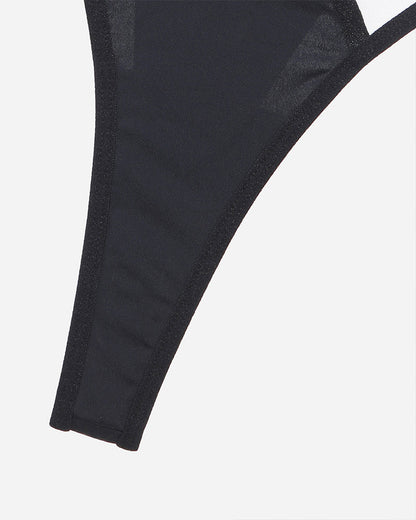 Push Up Mesh Hollow Bra and Thong Set