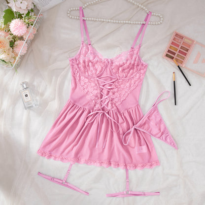 Three - point Hollow Lace Sexy Pure Desire Girl Emotional Gauze Skirt