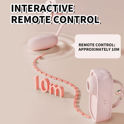 Cute Purse Split Suction Vibration Egg Clitoral G-spot Vibrator