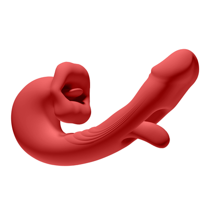 Quusvik Pro 3-in-1 APP Vibrator – Tongue Licking, Tapping & G-Spot Stimulation, 50 Min Runtime, Waterproof