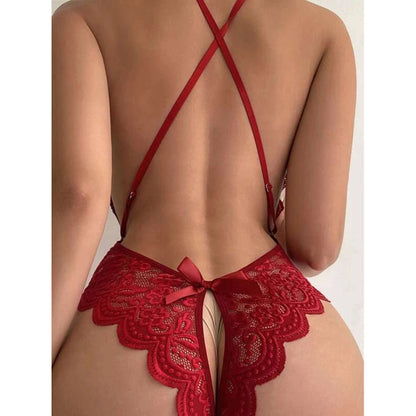 Backless Lace See-through One piece Sexy Lingerie
