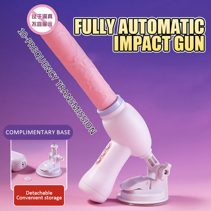 Automatischer Stoßdildo-Vibrator | Saugnapf-Vibrator mit 10 Geschwindigkeiten für Frauen quusvik