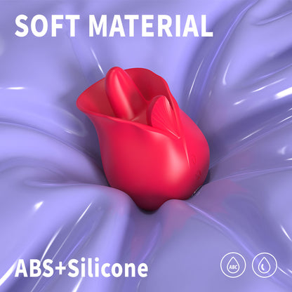 Quusvik - Roman 9 Frequency Tongue-licking Rose Toy