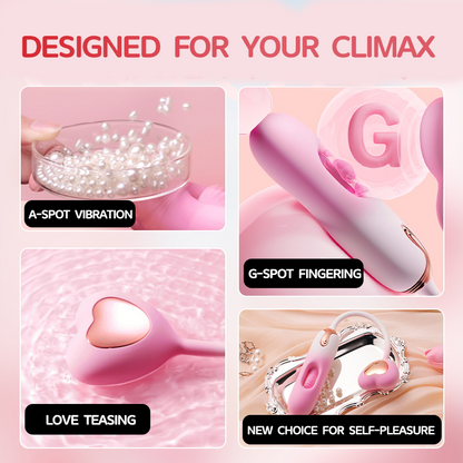 Heart-Shaped Vibrating Egg – 10-Mode Slapping & Vibration, Rechargeable & Discreet