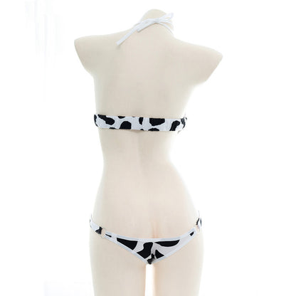Polka Dot Cow Print Bikini Sexy Bodysuit