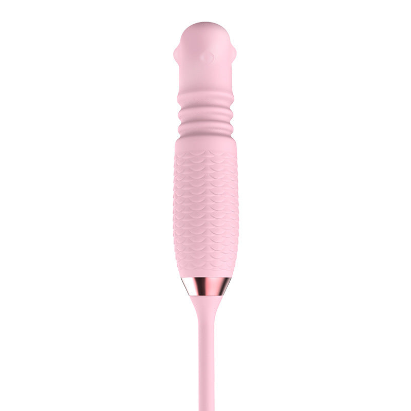 Quusvik - Purple Rose Toy Rotating Pearls Telescopic Tongue-licking Vibrator